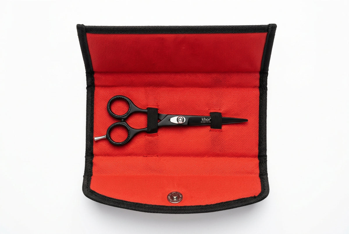 Black Hair Cutting Scissors with Storage Case , 6 inches