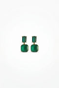Green stone earrings