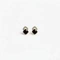 Black Geometric Stud Earrings