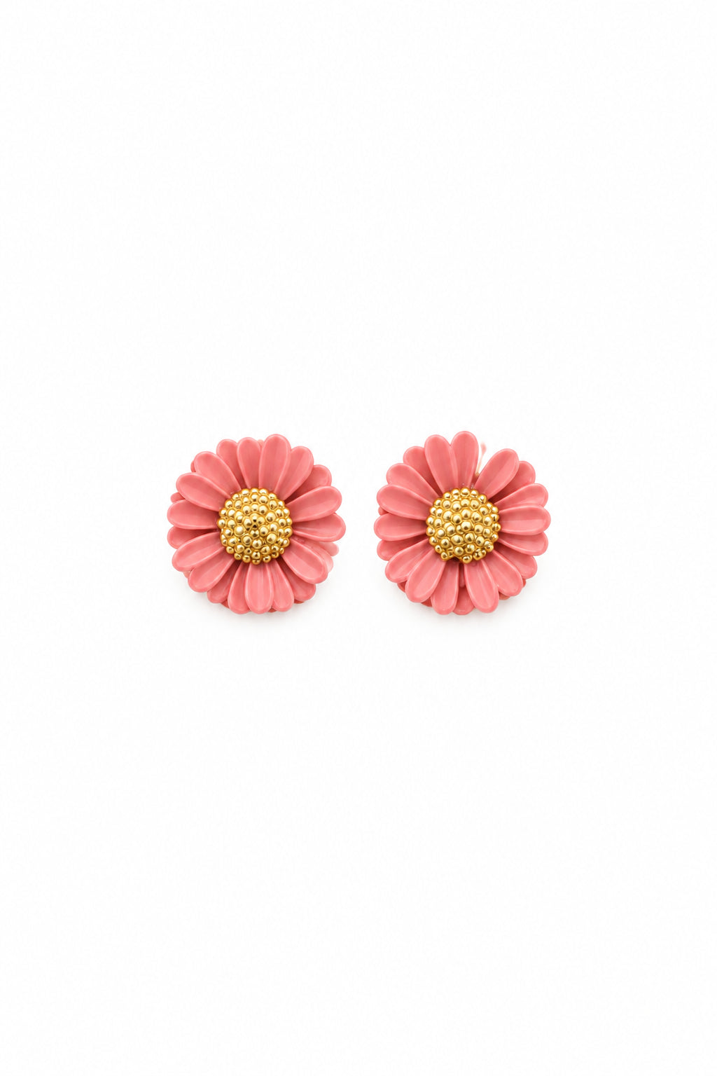 Daisy Flower Stud Earrings – Terracotta