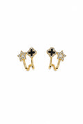 Crystal Clover & Star Earrings