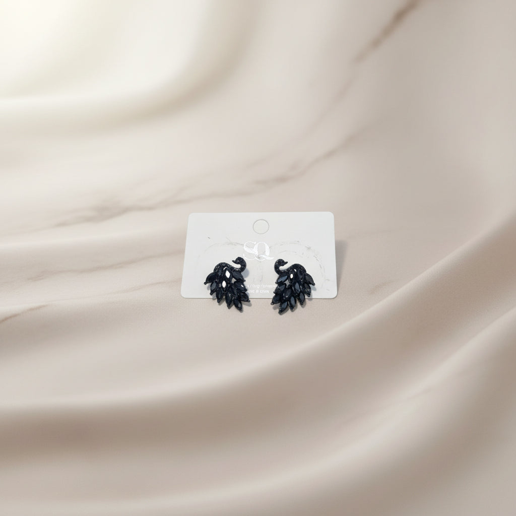 Black Swan Crystal Earrings