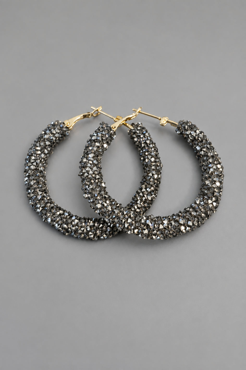 Sparkling Textured Hoop Earrings