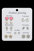 Days of the Week Earring Set – 7 Pairs