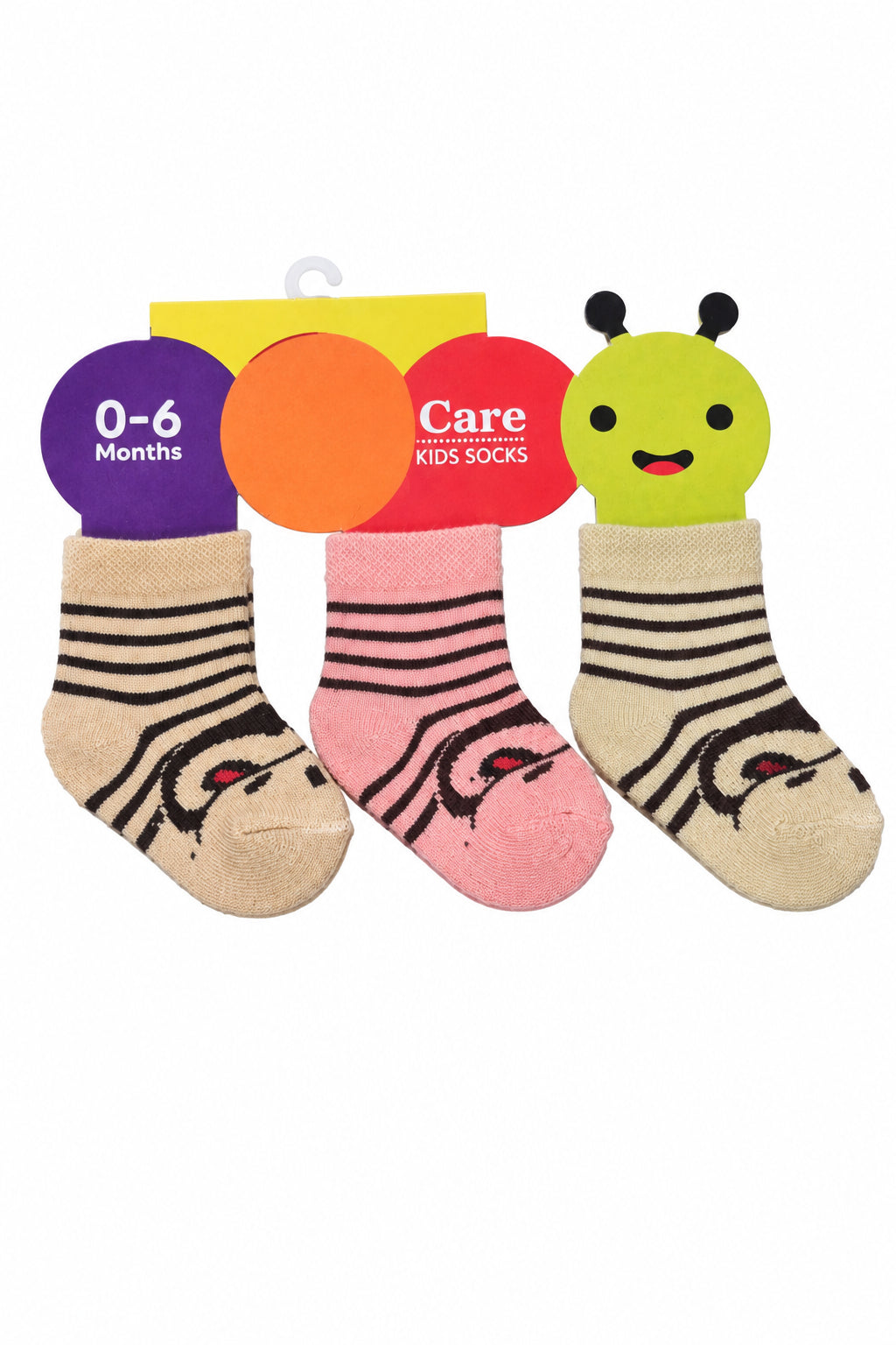 Baby Animal Stripe Socks 3-Pack (0–6 Months) (Copy)