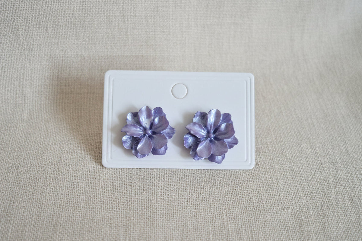 Lavender Bloom Flower Earrings