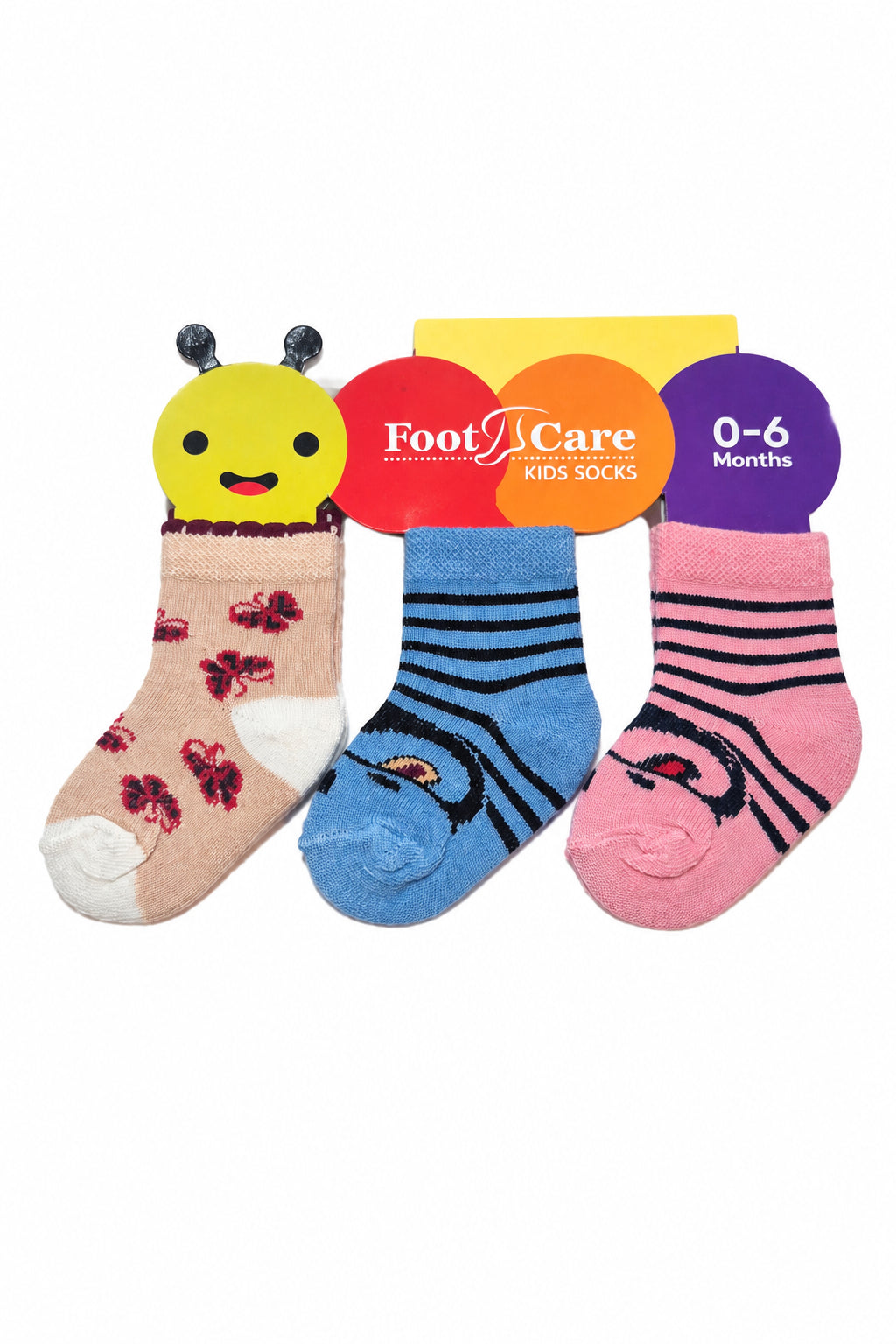 Baby Animal Stripe Socks 3-Pack (0–6 Months) (Copy)