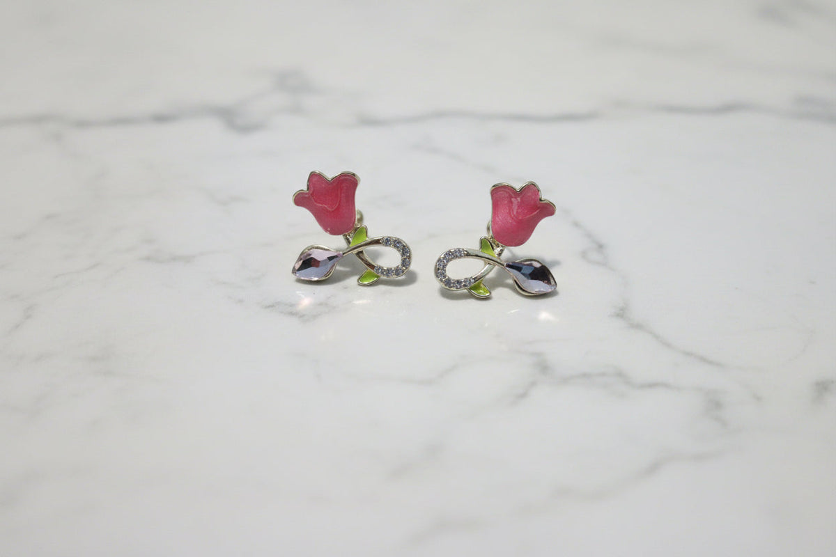 Rose Tulip Earrings
