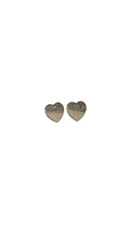 Crystal Pavé Heart Stud Earrings