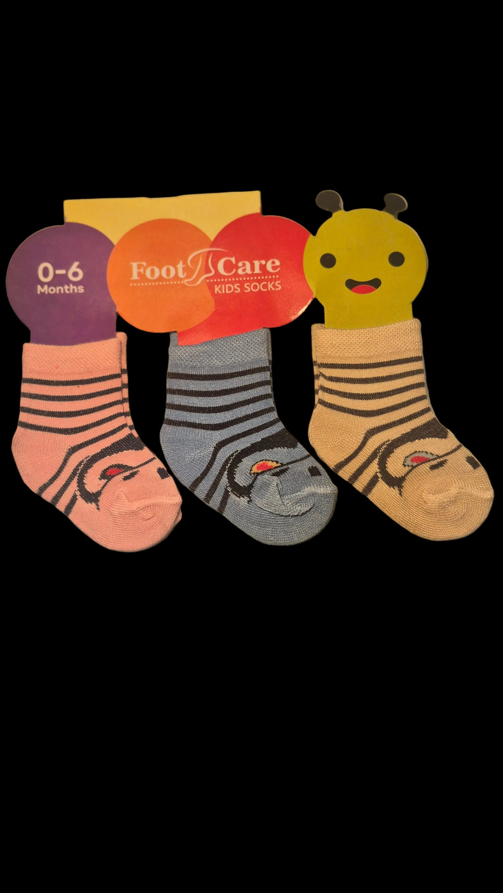 Baby Animal Stripe Socks 3-Pack (0–6 Months) (Copy)